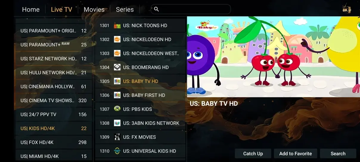 Lemo IPTV application interface preview image 3